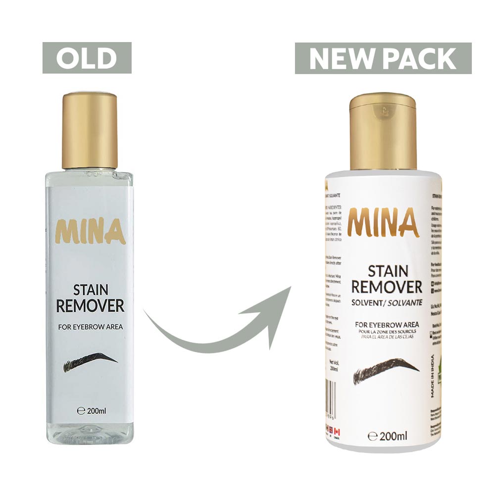 Brow Tint Stain Remover old and new pack
